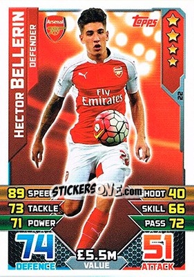 Sticker Hector Bellerin - English Premier League 2015-2016. Match Attax - Topps