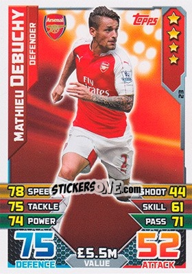 Sticker Mathieu Debuchy - English Premier League 2015-2016. Match Attax n. 23 - Topps