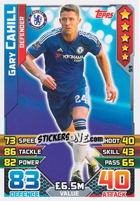 Sticker Gary Cahill - English Premier League 2015-2016. Match Attax n. 59 - Topps