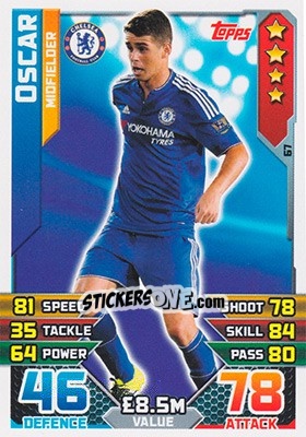 Figurina Oscar - English Premier League 2015-2016. Match Attax - Topps