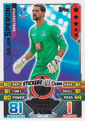 Figurina Julian Speroni - English Premier League 2015-2016. Match Attax - Topps