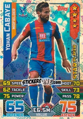 Figurina Yohan Cabaye - English Premier League 2015-2016. Match Attax - Topps