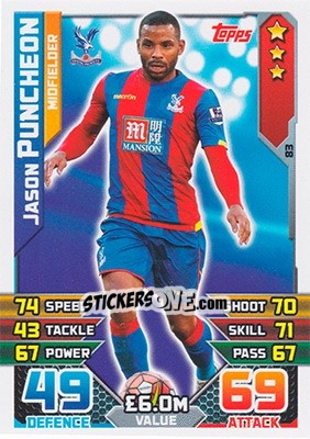 Sticker Jason Puncheon - English Premier League 2015-2016. Match Attax - Topps