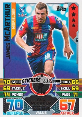 Sticker James McArthur - English Premier League 2015-2016. Match Attax - Topps