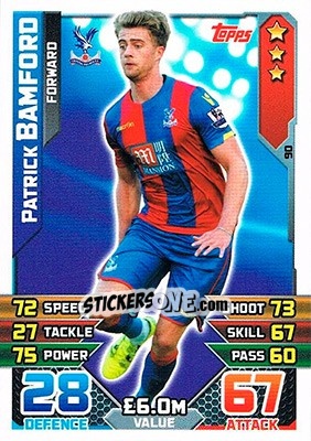 Sticker Patrick Bamford - English Premier League 2015-2016. Match Attax - Topps