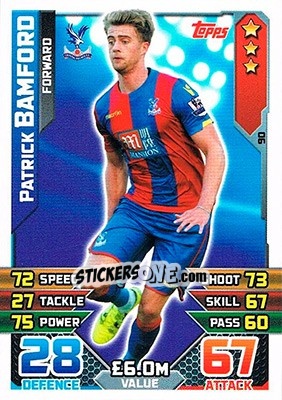 Cromo Patrick Bamford - English Premier League 2015-2016. Match Attax - Topps