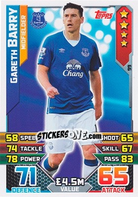 Sticker Gareth Barry - English Premier League 2015-2016. Match Attax n. 99 - Topps