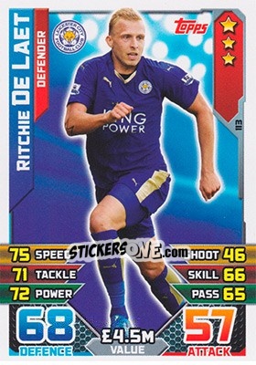 Sticker Ritchie De Laet - English Premier League 2015-2016. Match Attax - Topps
