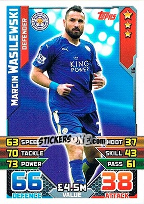 Cromo Marcin Wasilewski - English Premier League 2015-2016. Match Attax - Topps