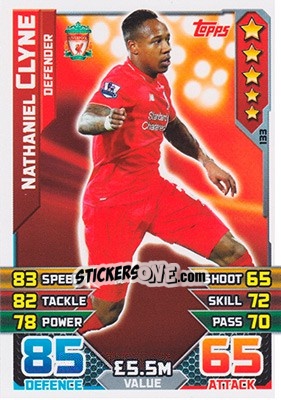 Cromo Nathaniel Clyne - English Premier League 2015-2016. Match Attax - Topps