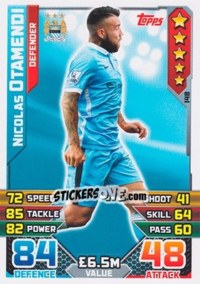 Sticker Nicolas Otamendi - English Premier League 2015-2016. Match Attax n. 148 - Topps