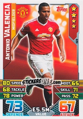 Sticker Antonio Valencia - English Premier League 2015-2016. Match Attax - Topps