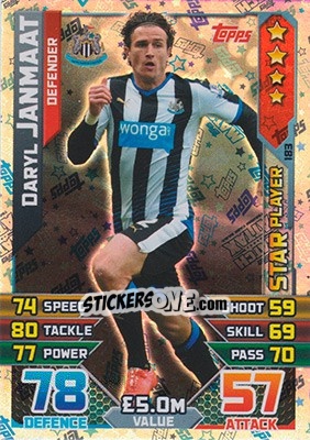 Sticker Daryl Janmaat - English Premier League 2015-2016. Match Attax - Topps