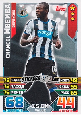 Sticker Chancel Mbemba - English Premier League 2015-2016. Match Attax - Topps