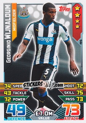 Sticker Georginio Wijnaldum - English Premier League 2015-2016. Match Attax n. 195 - Topps