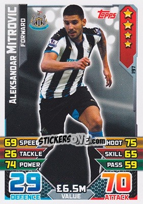Sticker Aleksandar Mitrovic - English Premier League 2015-2016. Match Attax n. 197 - Topps