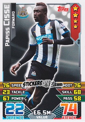 Cromo Papiss Cisse - English Premier League 2015-2016. Match Attax - Topps