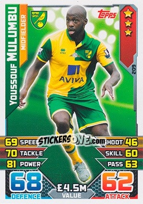 Cromo Youssouf Mulumbu - English Premier League 2015-2016. Match Attax - Topps
