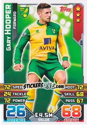 Sticker Gary Hooper - English Premier League 2015-2016. Match Attax - Topps