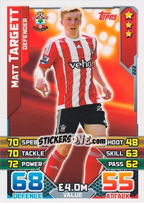 Sticker Matt Targett - English Premier League 2015-2016. Match Attax - Topps