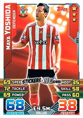 Sticker Maya Yoshida - English Premier League 2015-2016. Match Attax n. 223 - Topps