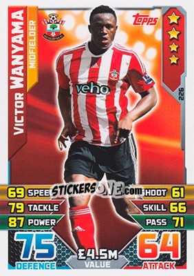 Figurina Victor Wanyama - English Premier League 2015-2016. Match Attax - Topps