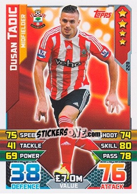 Sticker Dusan Tadic - English Premier League 2015-2016. Match Attax - Topps
