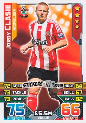 Sticker Jordy Clasie - English Premier League 2015-2016. Match Attax - Topps