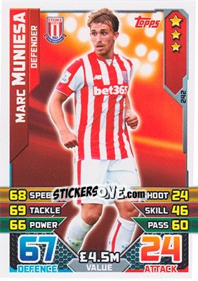 Sticker Marc Muniesa - English Premier League 2015-2016. Match Attax - Topps