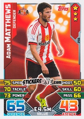Sticker Adam Matthews - English Premier League 2015-2016. Match Attax - Topps
