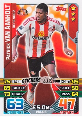 Figurina Patrick van Aanholt - English Premier League 2015-2016. Match Attax - Topps