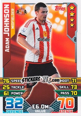 Cromo Adam Johnson - English Premier League 2015-2016. Match Attax - Topps