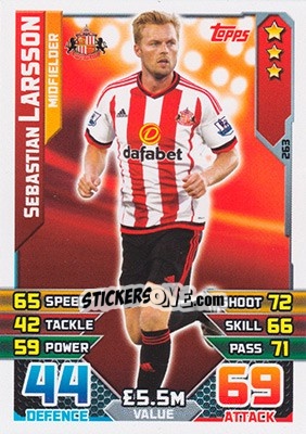 Sticker Sebastian Larsson - English Premier League 2015-2016. Match Attax - Topps