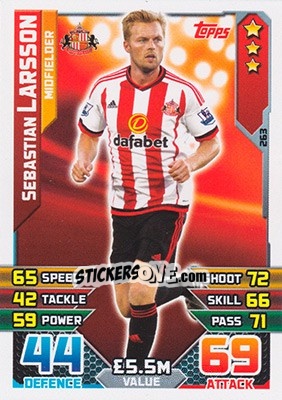 Sticker Sebastian Larsson - English Premier League 2015-2016. Match Attax n. 263 - Topps