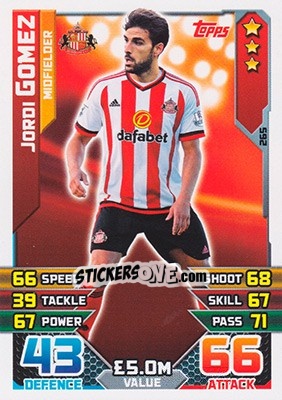 Figurina Jordi Gomez - English Premier League 2015-2016. Match Attax - Topps