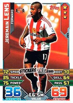 Figurina Jeremain Lens - English Premier League 2015-2016. Match Attax - Topps