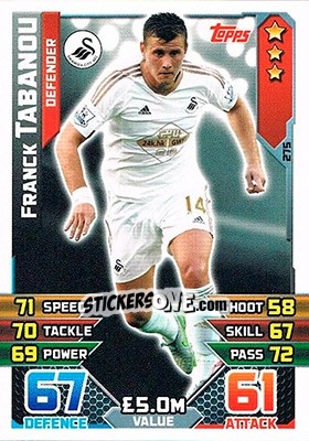 Sticker Franck Tabanou - English Premier League 2015-2016. Match Attax - Topps