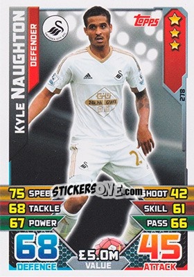 Sticker Kyle Naughton - English Premier League 2015-2016. Match Attax - Topps