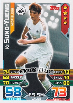 Sticker Ki Sung-Yueng - English Premier League 2015-2016. Match Attax - Topps