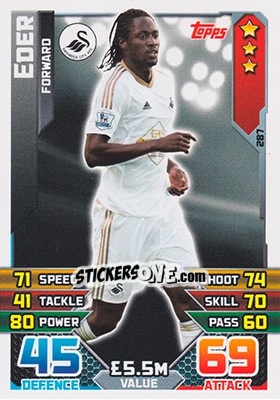 Sticker Eder - English Premier League 2015-2016. Match Attax n. 287 - Topps
