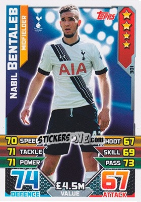 Figurina Nabil Bentaleb - English Premier League 2015-2016. Match Attax - Topps