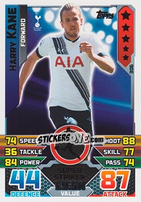 Sticker Harry Kane - English Premier League 2015-2016. Match Attax n. 306 - Topps