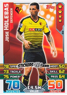 Sticker Jose Holebas - English Premier League 2015-2016. Match Attax - Topps
