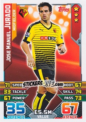 Sticker Jose Manuel Jurado - English Premier League 2015-2016. Match Attax - Topps