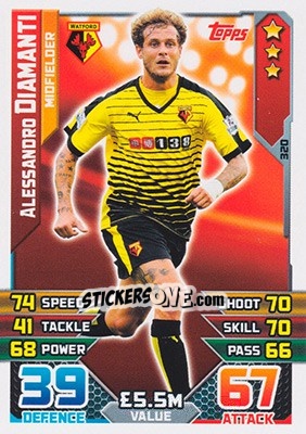 Sticker Alessandro Diamanti - English Premier League 2015-2016. Match Attax - Topps