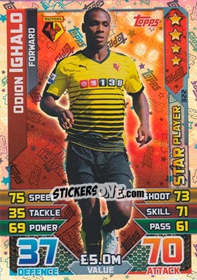 Sticker Odion Ighalo - English Premier League 2015-2016. Match Attax n. 322 - Topps