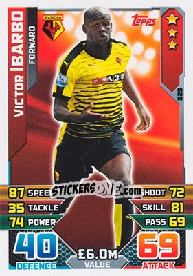 Figurina Victor Ibarbo - English Premier League 2015-2016. Match Attax - Topps