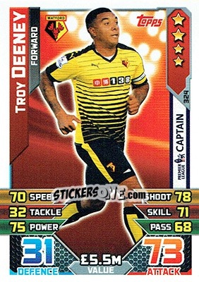 Figurina Troy Deeney - English Premier League 2015-2016. Match Attax - Topps