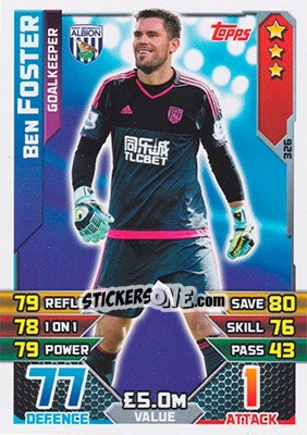 Sticker Ben Foster - English Premier League 2015-2016. Match Attax - Topps