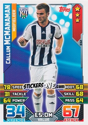 Sticker Callum McManaman - English Premier League 2015-2016. Match Attax - Topps
